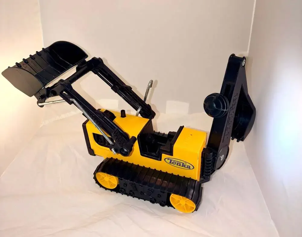 Tonka T-6 Front End Loader Backhoe Toy Construction Vehicle